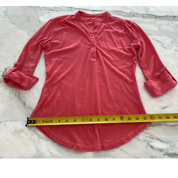 STEPHANIE B CORAL PIMA COTTON 3/4 SLEEVE T XS - Picture 10 of 14